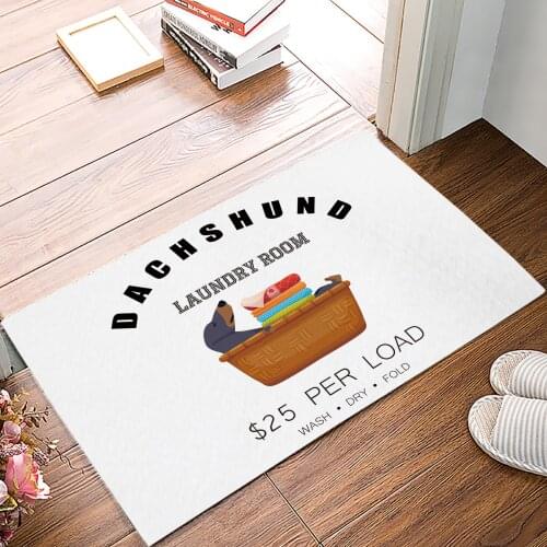 Laundry Animal Dog Dachshund Floor Mats for Living Rooms Anti-slip Carpets Kitchen Bathroom Rugs Entrance Doormat