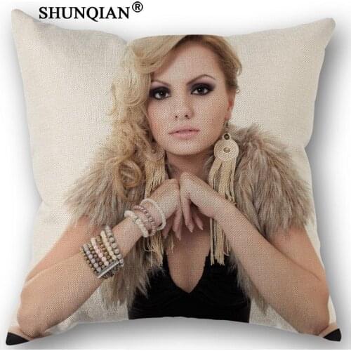 Linen Cotton Pillowcase Alexandra Stan Pillow Cover Home Textiles Decorative Pillowcase Customize Gift 45x45cm one side