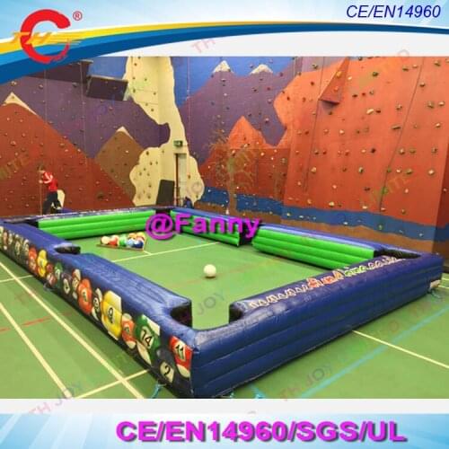 6x4m/8x5m/10x5m printing pvc inflatable pool soccer table/giant inflatable snooker sport game/inflatable football billiard