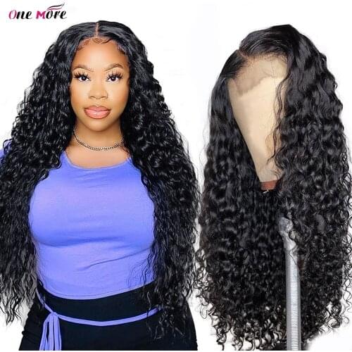 Water Wave Lace Front Wig Transparent Lace Frontal Wig Human Hair 13x6x1 Brazilian Remy Hair Wigs Pre Plcuked For Women 8-26"