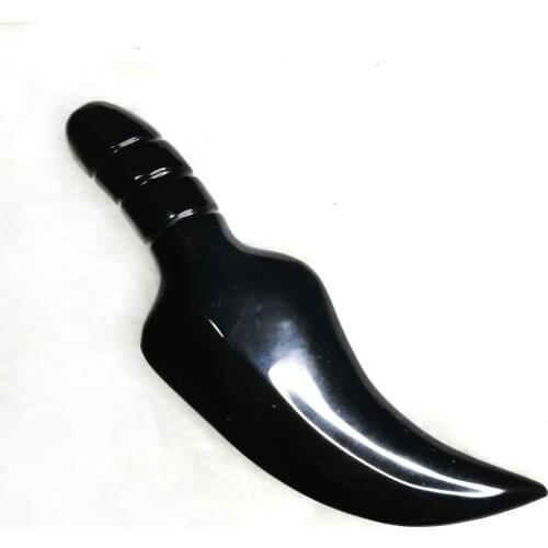 Natural Obsidian Dagger Hand Carved Quartz Crystal Pirates Dagger Healing Crystal Stone Crafts Halloween Home Decoration Gifts