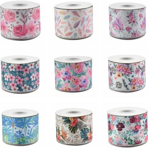 22MM 25MM 38MM 50MM 75mm Printed Pattern on Grosgrain Ribbon for diy ribbon