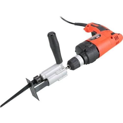 Reciprocating Saw Power Adapter Reciprocating Saw Metal Cutting Wood Cutting Tool Electric Drill Jig Saw Attachment With Blades