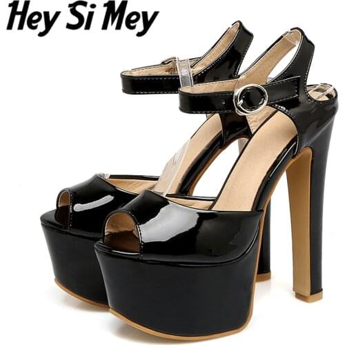 Sexy Gladiator Sandals Women Platform High Heels Fashion Black White Summer Sandal For Women Brand Straps Womens Stripper Shoes