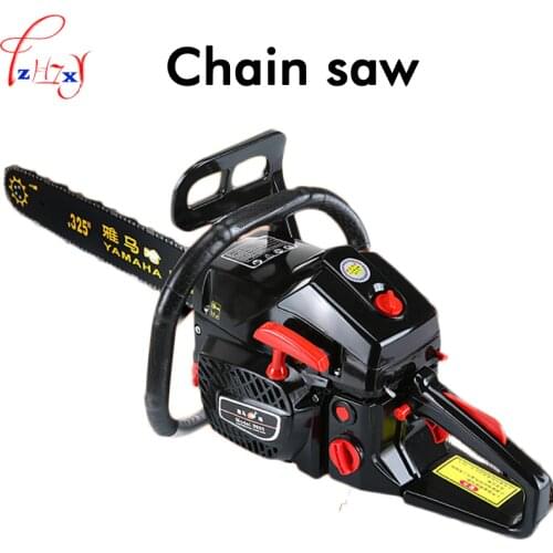 1pc High power gasoline saw hand held chain saw cutting wood machine oil logging saw machine portable garden tools 3.8KW