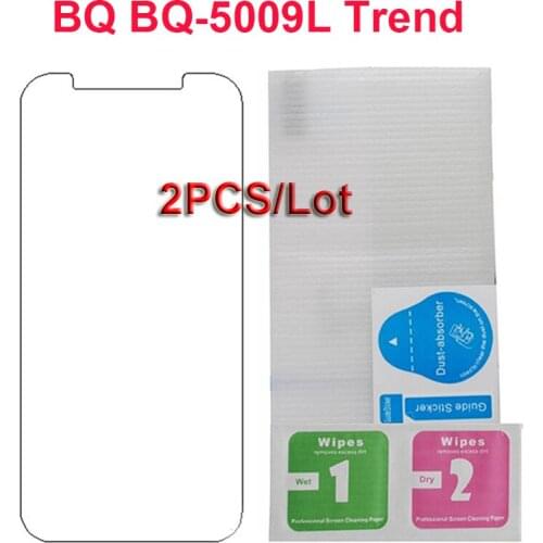 2PCS Screen Protector Phone Film For BQ BQ-5009L Trend 5009L Tempered Glass Protective LCD Front Film For BQ BQ-5009L Glass