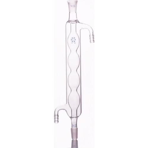 Allihn condenser 250mm/14*2,Condensation length 250mm,Condenser Allihn with bulbed inner tube,standard ground mouth 14/23