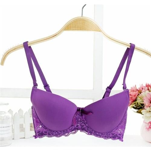 BRZFMRVL Sexy Deep U Cup Bra For Women Push Up Lingerie Seamless underwire lace bra small cup student girl bra