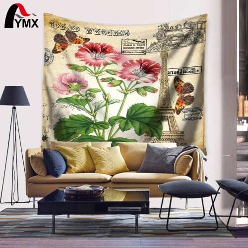 Home Textile Artificial Floral Tapestry Tulip Wall Hanging Tapestry Mandalas En Tela 2017 Summer Beach Towel