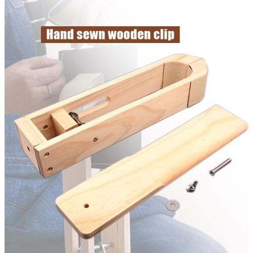 Wood Sewing Tools Leather Craft Stitching Lacing Horse Sewing Clamp Leather Table Desktop Tool Portable Horse Clamp Tools