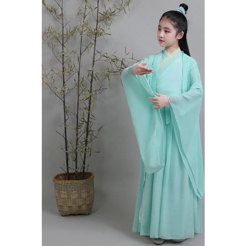 Chinese Ancient Performance Clothes Boys Han Fu GIrls Birthday Party Dance Costume Traditional Clothing for Kids Cosplay