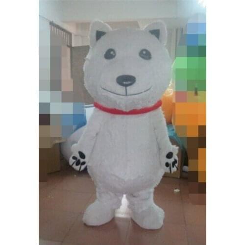 White Bear Mascot Costume Suit Cosplay Party Fancy Dress Outfits Advertising Promotion Carnival Halloween Xmas Easter Adults New