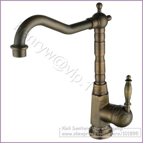 L16292 - Luxury Hot & Cold Water Mixer Brass Oil Rubbed Basin Faucet Bronze Deck Mounted Basin Tap