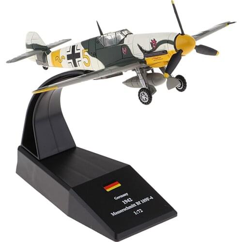 1/72 Scale Die Cast Aviation Bf-109 Me-109 Fighter Plane Model Decor Gift