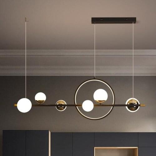 Matte black and gold Minimalist Modern Led Pendant Lights For Living Room Dining Kitchen Room Pendant Lamp zyrandol Fixture
