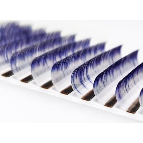 Ombre white Green Blue Purple Color Eyelash Extension Individual Faux Mink Ombre False colored Lashes Makeup Tool Eye Lash Cilio