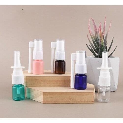 Wholesale 10-100pcs 5ml PET spray bottle Elephant Trunk Spray Bottle Nasal spray bottle, cosmetic spray jars sample packing