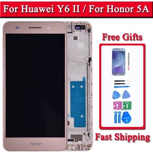 Original For Huawei 5A Y6 II CAM-L23 CAM-L03 CAM-L21 CAM-AL00 CAM-TL00 LCD Display + Touch Screen Digitizer Assembly with frame