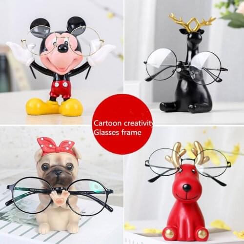 Cartoon creative glasses shop display stand glasses storage bracket Mickey Mouse cute pig glasses shelf ornaments AG2161