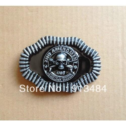 Skull belt buckle JF-B013 brand new condition 10pcs free shipping