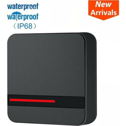 RFID Reader Long Range 125KHZ/13.56MHZ Access Control Reader Proximity Card Wiegand 26/34 IP68 Waterproof Small IC Card Reader