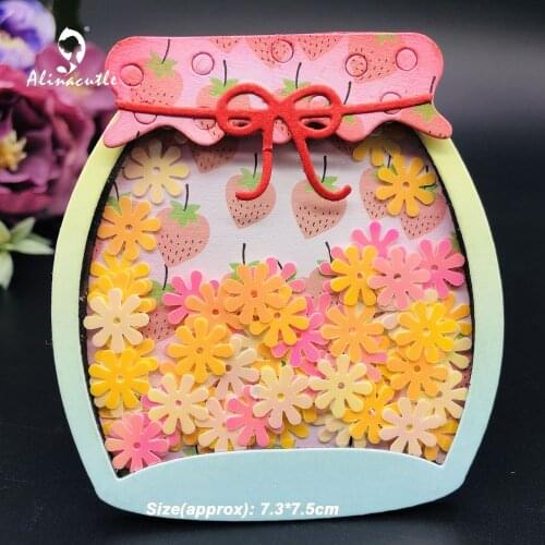 Alinacutle Metal Cutting Dies Cut Milk Honey Candy Jar Scrapbooking Paper Craft Album Handmade Card Punch Die Cut Art Cutter