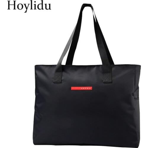 Ultralight Travel Handbag for Men Women Waterproof Nylon Large Capacity Casual Tote Shoulder Bag Short Trip Black Fitness Bags
