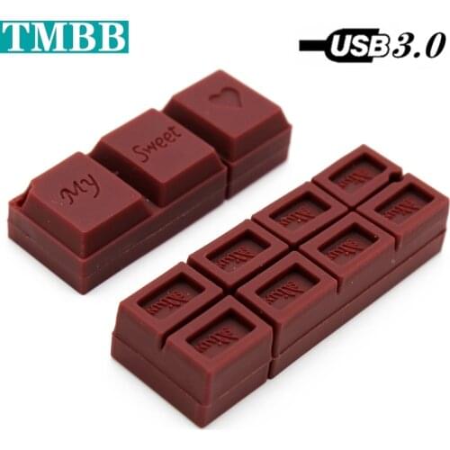 USB 3.0 Chocolate Usb flash drive cheap pen drive 256gb 128gb 16gb USB Stick memory 32gb 64gb Pendrive U Disk creative Gift gift