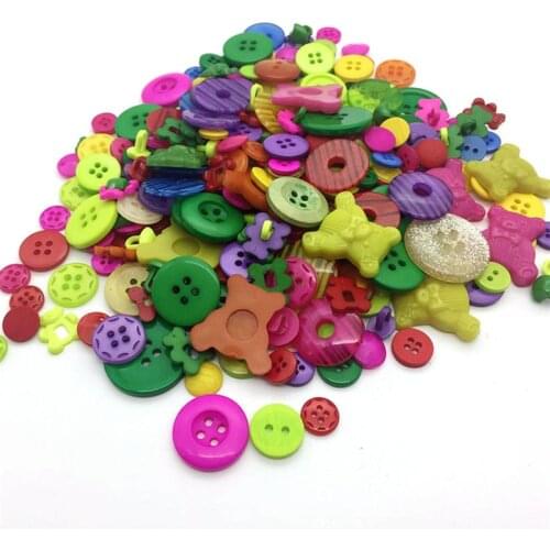 High-quality Multi-color Mixed Resin DIY Button Stickers Color Buttons Childrens Hand-decorated Buttons 1 Pack