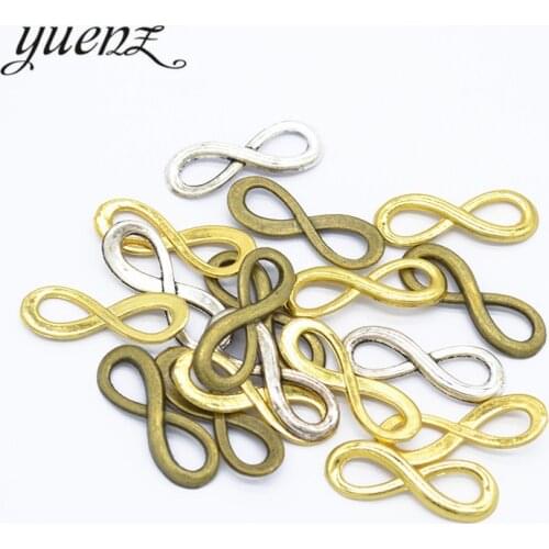 YuenZ 25pcs 3 colour Antique bronze Infinity Pendant Alloy DIY Fashion charm Bracelet Necklace Jewelry Accessories B146