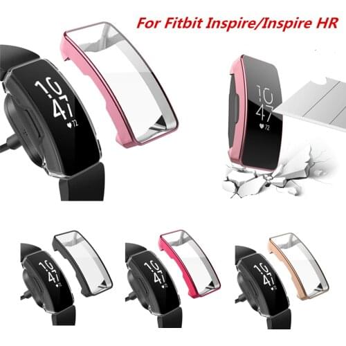 TPU Plating Protective Shell For Fitbit Inspire HR Band Case Cove For Fitbit Inspire Protector Frame Replacement Accessories