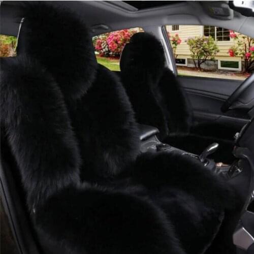 1PCS/5 seat Australian Sheepskin Fur Seat Cover,Super Warm Universal Car Seat Cover,1 Pc Front Wool Car Seat Covers Cushion