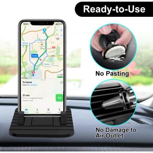 1pcs Car Phone Holder For iphone 11 Pro Xiaomi Phone Soft Silicone Stand Bracket Anti Slip Dashboard Mat Pad Phone Mount Holder