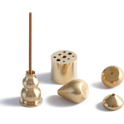 1Pcs Brass Portable Incense Holder Nice Gift S/M/L for Home Office Teahouse Multi Purpose Water Drop Shape