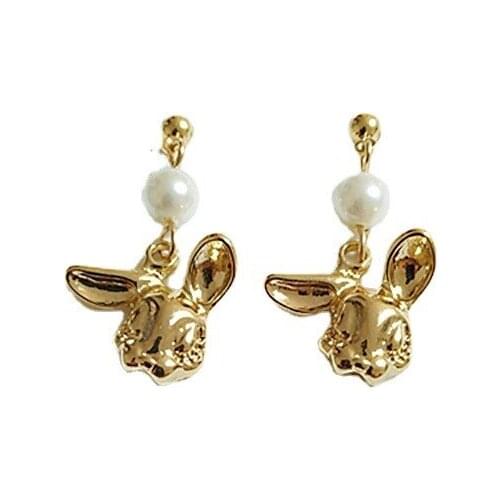 12 pair /lot wholesale fashion jewelry metal rabbit Earrings