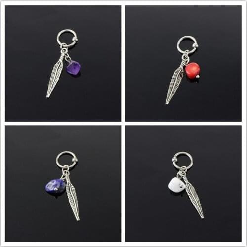 2PCS Stainless steel Hoop Bead Rings Lip Eyebrow Nose Lip Nipple Piercings Ear Bone Nail Septum Tragus Helix Piercing Body gift