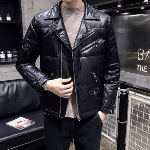 2020 Winter Suit Collar Lightweight Feather Coat Kurtka Zimowa British Style Brand Duck Down Jacket Men Warm