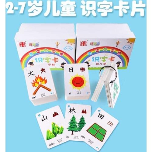 250Pcs/Set Learning Chinese Flash Cards Kids Baby Learning Card Memory Game Educational Toy for Children Memorie Games age 2-7