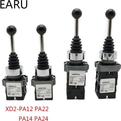 2NO 2 Position Latch XD2-PA12 PA14 Joystick Controller Spring Return Rotary Cross Toggle Switches Reset PA22 PA24 4NO 4 Position