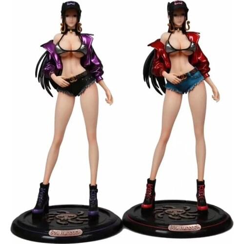 33cm Anime ONE PIECE PVC Collectible Statue Sexy Street Trend Undress Boa Hancock Action Figure Model Toys