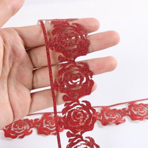 4cm abra muslim dress abay kaftan border applique heat press iron on lace bling glitter trimming trims