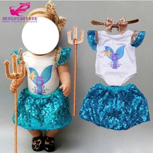 43cm babies Doll clothes pajama set baby doll jumpsuit for 18inch 45cm girl dolls clothes pants doll accessories