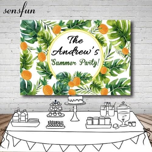 7x5ft Vinyl Pineapple Backdrop Customized Birthday Summer Party Backgrounds For Backgrounds Photo Studio