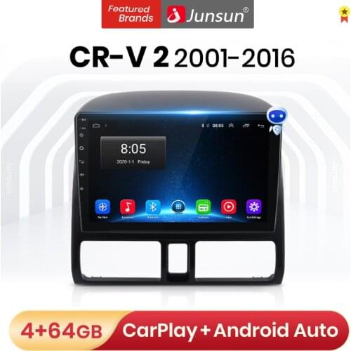 Junsun V1 Pro 4G CarPlay Android 10 4G+64G Car Radio Multimedia Player For Honda CRV 2 2001-2006 GPS no 2din 2 din dvd