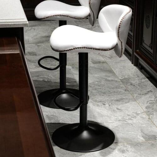 Bar chair lift rotating simple bar chair front bar stool backrest high stool home