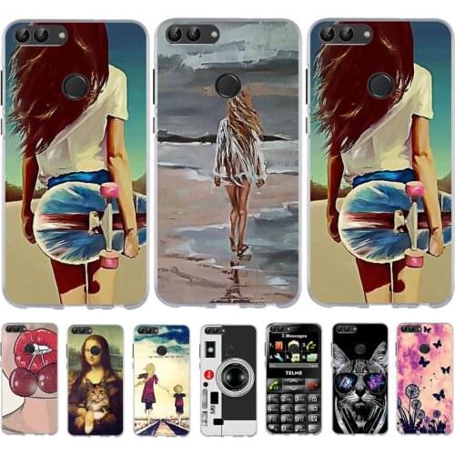 For Huawei P Smart 2017 Cases Silicone Soft TPU Back Cover For Funda Huawei P smart 2019 Case Cover POT-LX1 POT-LX3 Phone Case