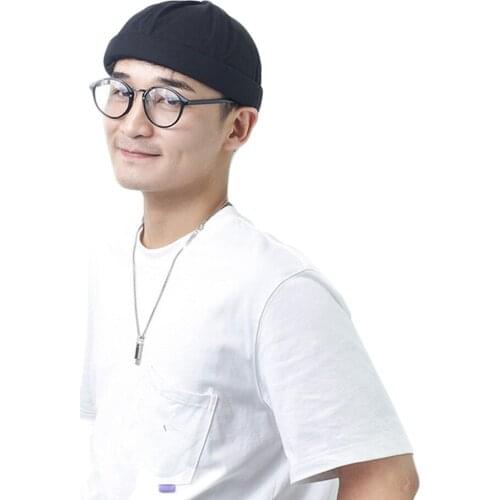 Clape Men Street Casual Docker Sailor Biker Hat Loop Beanie Brimless Cap Fashion Unisex Pumpkin Vintage Navy Beanies Melon Cap