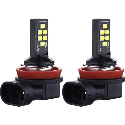 DHL 100Pcs Fog Light Headlight Motorcycle H7 H4 P15D Car Led Headlight Auto 6000k Lamp Bulbs 12LED 8W DC12-24V Fog Lamp