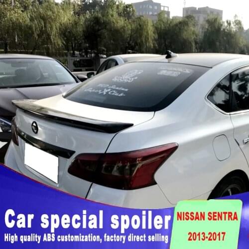 Hot style 2013 2014 2015 2016 2017 red stop light for nissan sentra pilot lamp spoiler by primer paint or black white spoiler