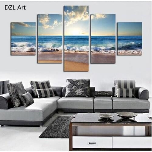 Framed canvas 5 pcs Modern Home Wall Decor Canvas Picture Art HD Print Painting On Canvas for Gift